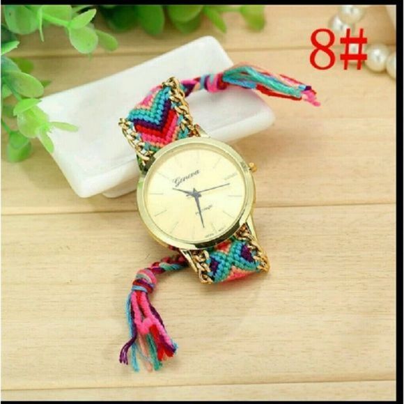 Fashion Handmade Braided Friendship Bracelet Watch - Picture 1 of 1